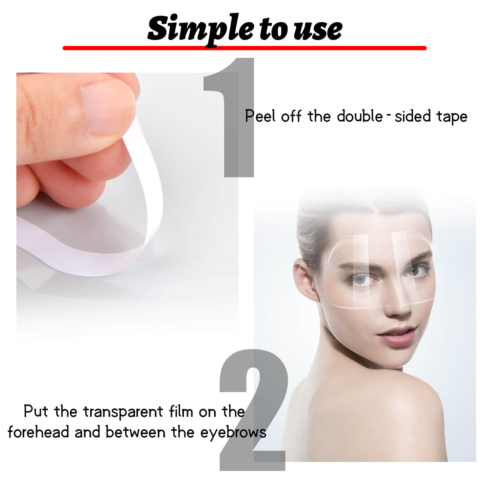 50pcs Eye Shield, Clear Face Soft Visor, Reuse Face Shield Shower Eye