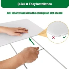 Yard Signs, Blank Yard Signs With Stakes, 4 Pack 17 X 12 Inches White Plastic Custom Yard Sign For Birthday, Garage Signs, Rent, Guidepost Decorations, Blank Lawn Signs With Stakes - White - View 4