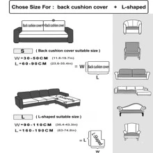 1pc Sofa Seat Cushion Covers, Sofa Cushion Slipcovers Stretch Velvet, Couch Cushion Covers For Universal Sofa Slipcover L Shape With Elastic Bands - Blue - View 4