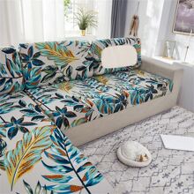 1pc Sofa Seat Cushion Covers, Sofa Cushion Slipcovers Stretch Velvet, Couch Cushion Covers For Universal Sofa Slipcover L Shape With Elastic Bands - Blue - View 7