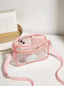 Túi đeo chéo trong suốt thời trang mini, Túi đựng trong suốt cho các buổi hòa nhạc, sự kiện thể thao, lễ hội, sân vận động được chấp thuận 12*12*6 Túi đựng trong suốt cho các buổi hòa nhạc, sự kiện thể thao, lễ hội, trong suốt thời trang, túi chống thấm nước trong suốt dành cho phụ nữ, cho mùa hè, kỳ nghỉ & bãi biển, hoàn hảo cho lễ hội âm nhạc, túi trong suốt chống thấm nước, chống cát, đồ ăn nhẹ dã ngoại thể thao bãi biển, ví đựng trong suốt cho phụ nữ - Hồng - Xem 4