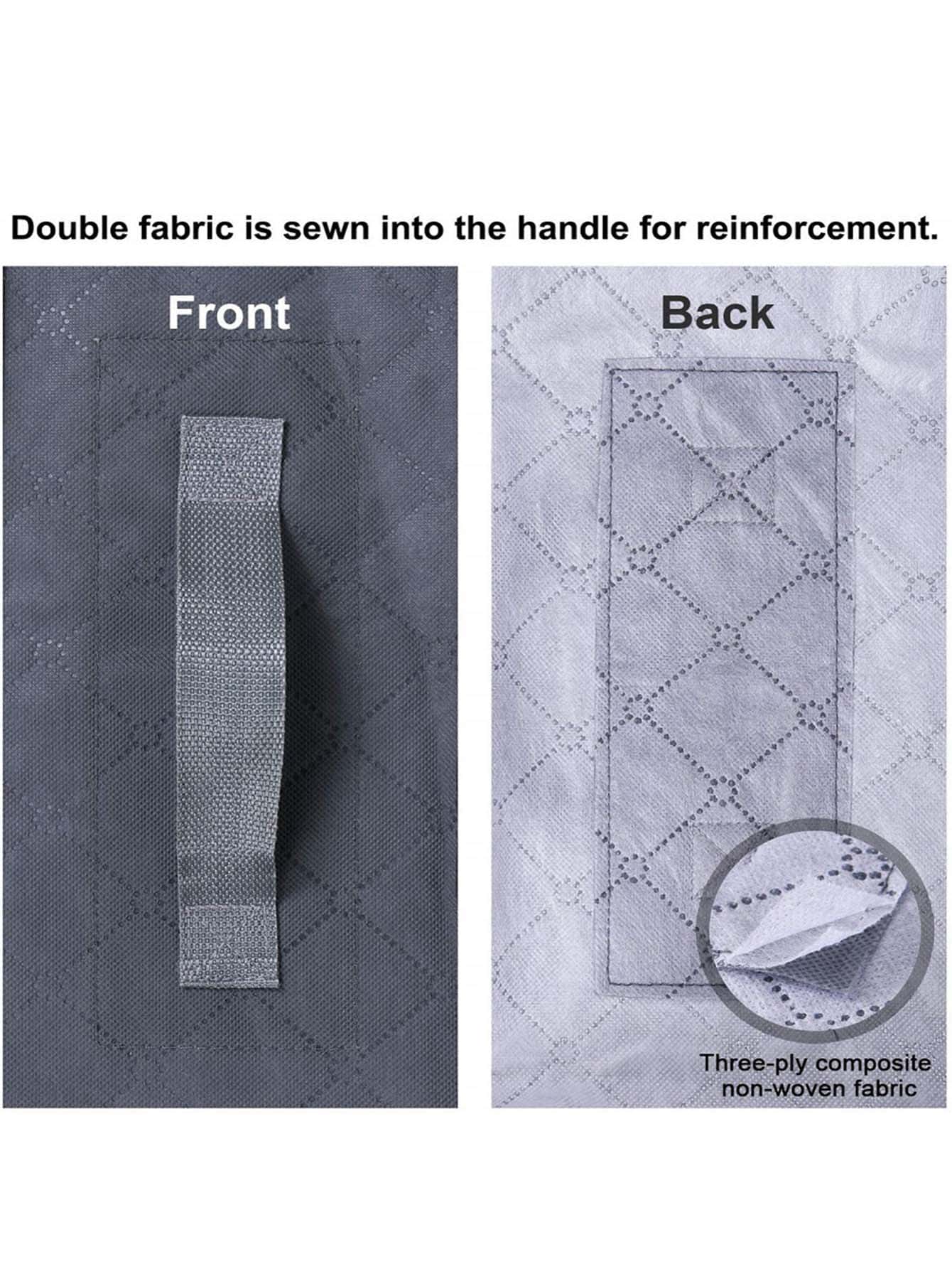 2 Stücke Faltbare Unter-bett Aufbewahrungstasche Mit Großer Kapazität, Ideal Für Kleidung, Daunenjacken, Kissen, Quilts, Grau, Mit Transparentem Deckel, 100*50*18cm - Grau - Übersicht 8