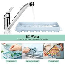 1入組33格自製冰球模具 - 藍色 - 查看 6