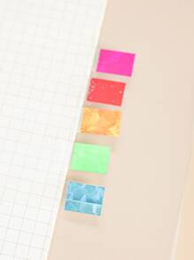 1pc Colorful Pet Laser Sticker Note For Indexing And Labeling - Multicolor - View 5