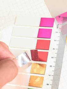 1pc Colorful Pet Laser Sticker Note For Indexing And Labeling - Multicolor - View 3