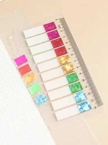 1pc Colorful Pet Laser Sticker Note For Indexing And Labeling - Multicolor - View 8