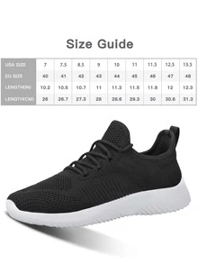 Men Sneakers Outdoor Athletic Walking Shoes - Đen và trắng - Xem 5