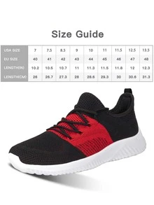 Men Sneakers Outdoor Athletic Walking Shoes - Red - View 5