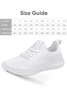 Men Breathable Mesh Sneakers Sport Outdoor Running Shoes - 白色 - 查看 6