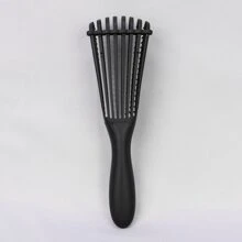 1入組解結刷，適用於非裔美洲/非洲頭發，紋理3a至4c之捲曲/波浪/濕/乾/油/粗/長/捲曲頭髮梳理 - 黑色 - 查看 5