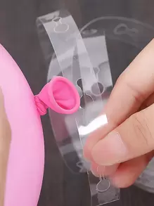 1 卷 5 米双孔气球链，透明气球链，适用于婚礼、求婚、周年纪念、生日、派对装饰、乳胶气球配件用品，适用于拱门、酒吧、商店 - 無色 - 查看 9