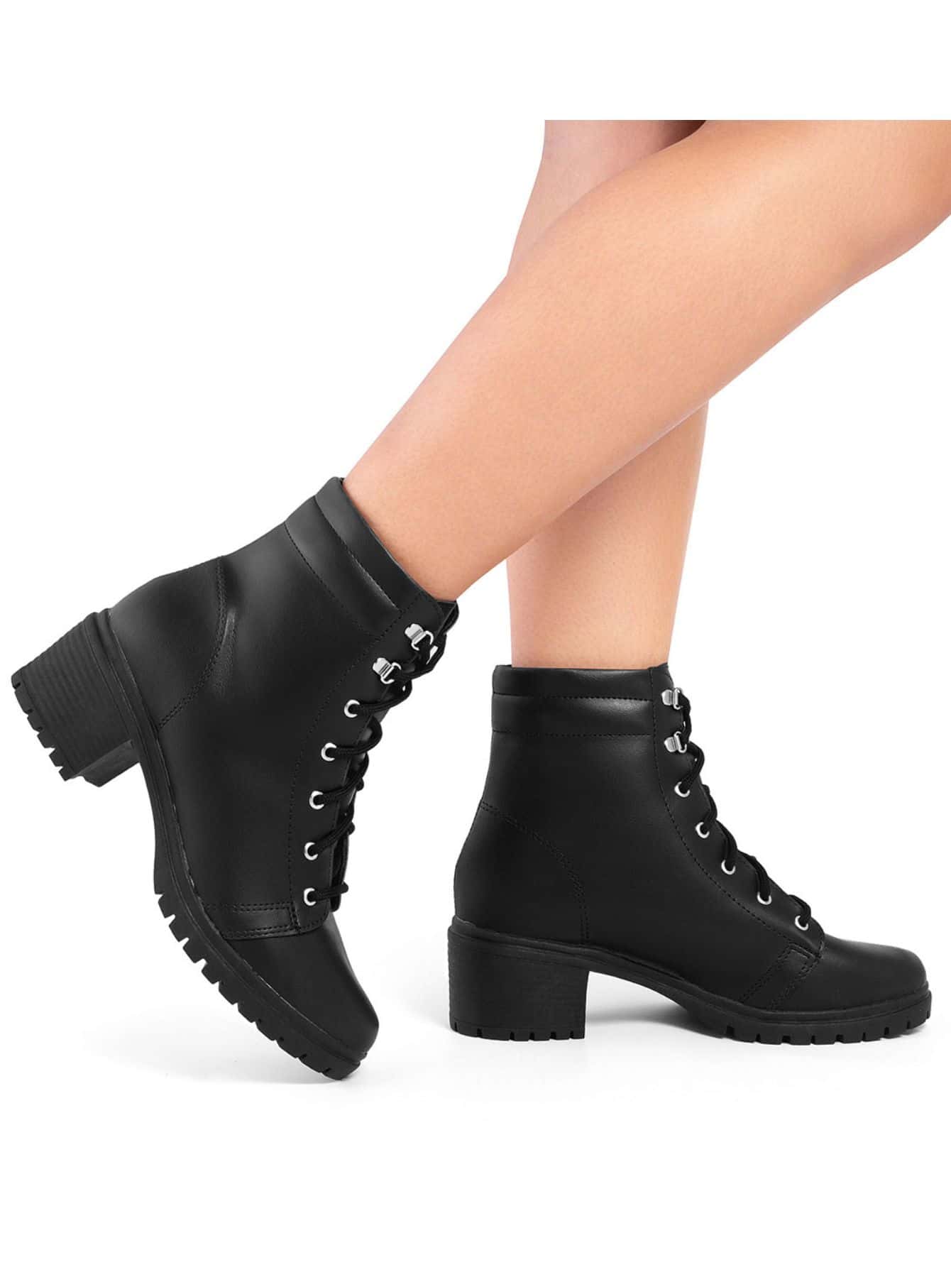  Coturno Feminino Cano Baixo Bota Salto Médio Confortável Stessy Shoes Inverno Promoção 2026