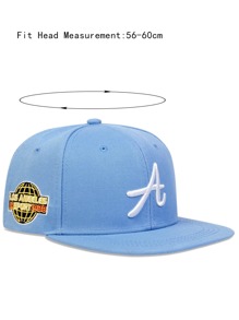 Men Letter Embroidered Baseball Cap For Spring And Autumn Daily Wear Street - Baby Blue - View 4