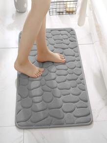 1 pièce Tapis De Bain Motif Pierre - Gris - Voir 1