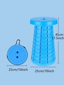 1 st bärbar hopfällbar campingpall - Blå - Visa 2