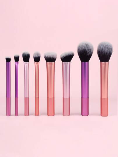 8Pcs Professional Makeup Brush Set, Including Powder Brush, Blush Brush, Contour Brush, Eyeshadow Brush, Highlighter Brush, And Other Makeup Tools