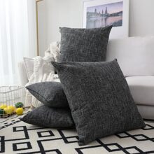 1pc Decorative Pillow Cover (No Filling): Artificial Linen Dual-Color Star Pillow Cover, Made With Special Crafted Bamboo Yarn Linen, Presenting A Vintage And Modern Style, Enhances Fabric Texture For Comfortable Lumbar Support And Relaxation. Classic Pattern Design With Distinct Color Combination, Suitable For Living Room, Bedroom, Office, Sofa, Bed, Car, Chair, And Window Sills. Also Can Be Used As A Gift.