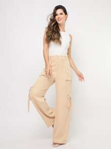 Women Pants - Màu be - Xem 3