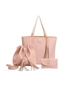 Women Shoulder Bags - 淺粉色 - 查看 1