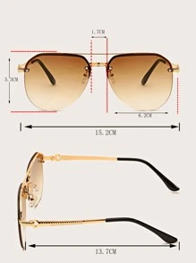 Men Tinted Lens Fashion Glasses Elegant Shades Accessories Beach Accessories Glasses Shades - Brown - View 5