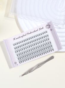 Happy Butterfly 120 Cụm lông mi & nhíp đuôi cá riêng lẻ, 10D tự nhiên 7-8-11mm với những lọn tóc dài hơn C Lông mi tự làm cá nhân có độ dài khác nhau, Lông mi thủ công mềm mại tự nhiên để sử dụng hàng ngày, Lông mi phân đoạn manga dành cho du lịch - màu đen - Xem 2