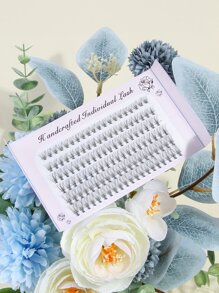 Happy Butterfly 120 Cụm lông mi & nhíp đuôi cá riêng lẻ, 10D tự nhiên 7-8-11mm với những lọn tóc dài hơn C Lông mi tự làm cá nhân có độ dài khác nhau, Lông mi thủ công mềm mại tự nhiên để sử dụng hàng ngày, Lông mi phân đoạn manga dành cho du lịch - màu đen - Xem 6