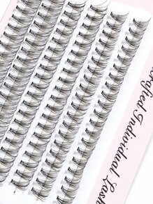 Happy Butterfly 120 Cụm lông mi & nhíp đuôi cá riêng lẻ, 10D tự nhiên 7-8-11mm với những lọn tóc dài hơn C Lông mi tự làm cá nhân có độ dài khác nhau, Lông mi thủ công mềm mại tự nhiên để sử dụng hàng ngày, Lông mi phân đoạn manga dành cho du lịch - màu đen - Xem 5