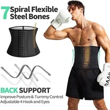 Espartilho Modelador de Cintura para Exercícios ao Ar Livre para Homens, Espartilho Modelador de Cintura Masculino para Controle da Barriga, Embalagem de Suor, Shapewear, Espartilho Modelador de Cintura, Acessórios de Academia