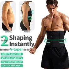 Espartilho Modelador de Cintura para Exercícios ao Ar Livre para Homens, Espartilho Modelador de Cintura Masculino para Controle da Barriga, Embalagem de Suor, Shapewear, Espartilho Modelador de Cintura, Acessórios de Academia