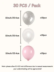 X WOTP 30pcs Mixed Color Star Printing Latex Balloon For Birthday, Anniversary, Celebrations, Party Decoration