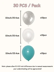 30 个混色星形印花乳胶气球，适用于生日、周年纪念、庆典、派对装饰、圣诞节
