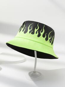 Mũ xô in hình lửa cho nam - màu xanh lá - Xem 2