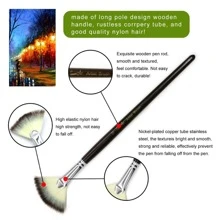6入组/包扇形短手柄尼龍毛畫筆套裝適用於水彩,油畫 - 彩色 - 查看 6