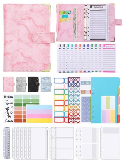 38 Parça A6 PU Deri Bütçe Tutucu Not Defteri Para Çantası Düzenleyici Nakit Zarflı, Bütçe Sayfası, Kendinden Yapışkanlı Etiketler, Kırtasiye Malzemeleri, Okula Dönüş, Okul Malzemeleri, Tasarruf Planı, İki Haftada Bir Tasarruf Planı, 10.000 TL Tasarruf Planı, Tasarruf Stratejisi