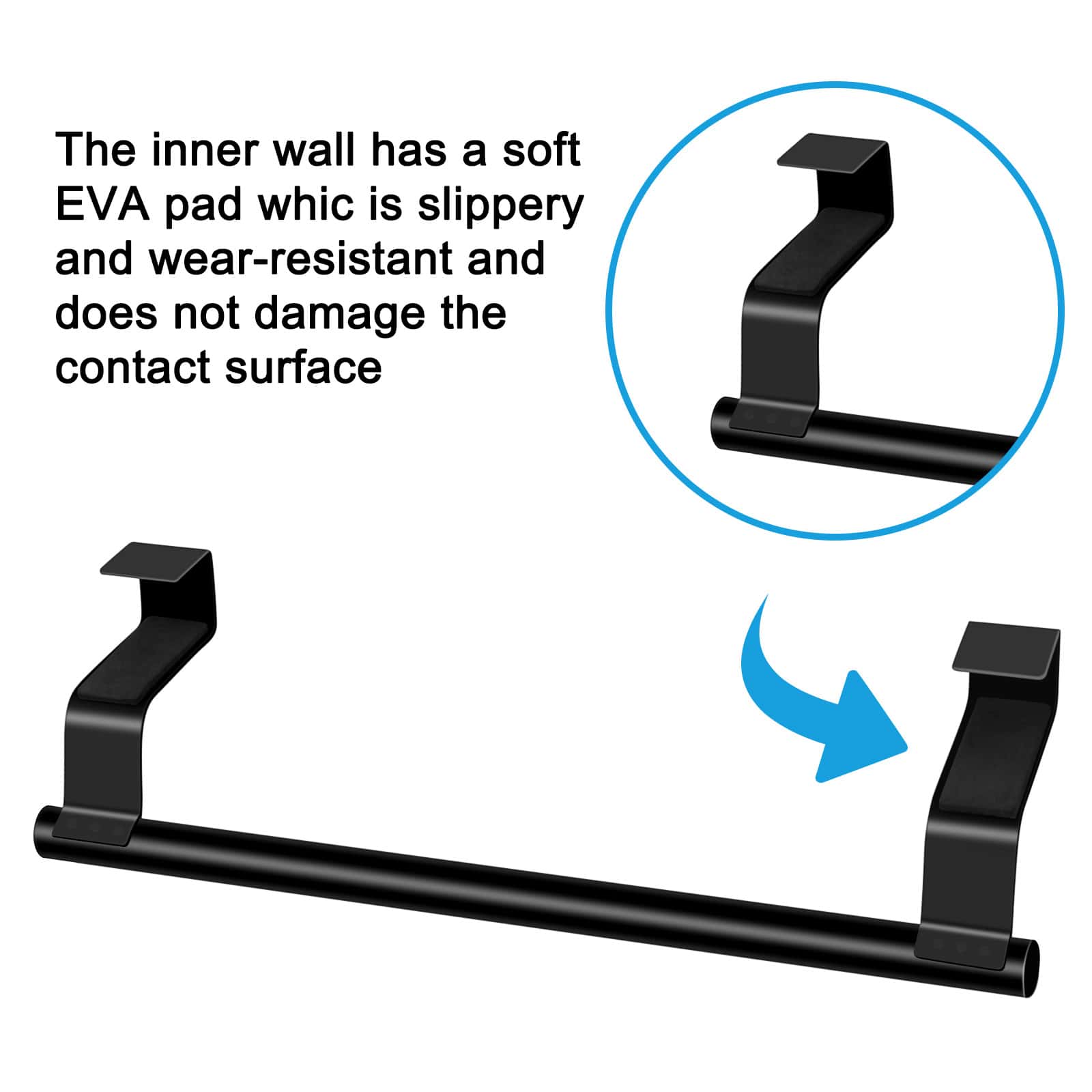 Kitchen Towel Holder, Over Door Towel Bar, Over the Towel Rail