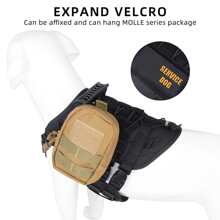 1入組黑色寵物胸部和後帶,簡約風戶外訓練可調節大狗背心適用於步行和訓練 - 黑色 - 查看 6