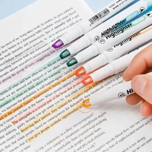 6pcs Clear View Tip Soft Light Highlighter Pens, For Students Study School Office - Multicolor - View 3