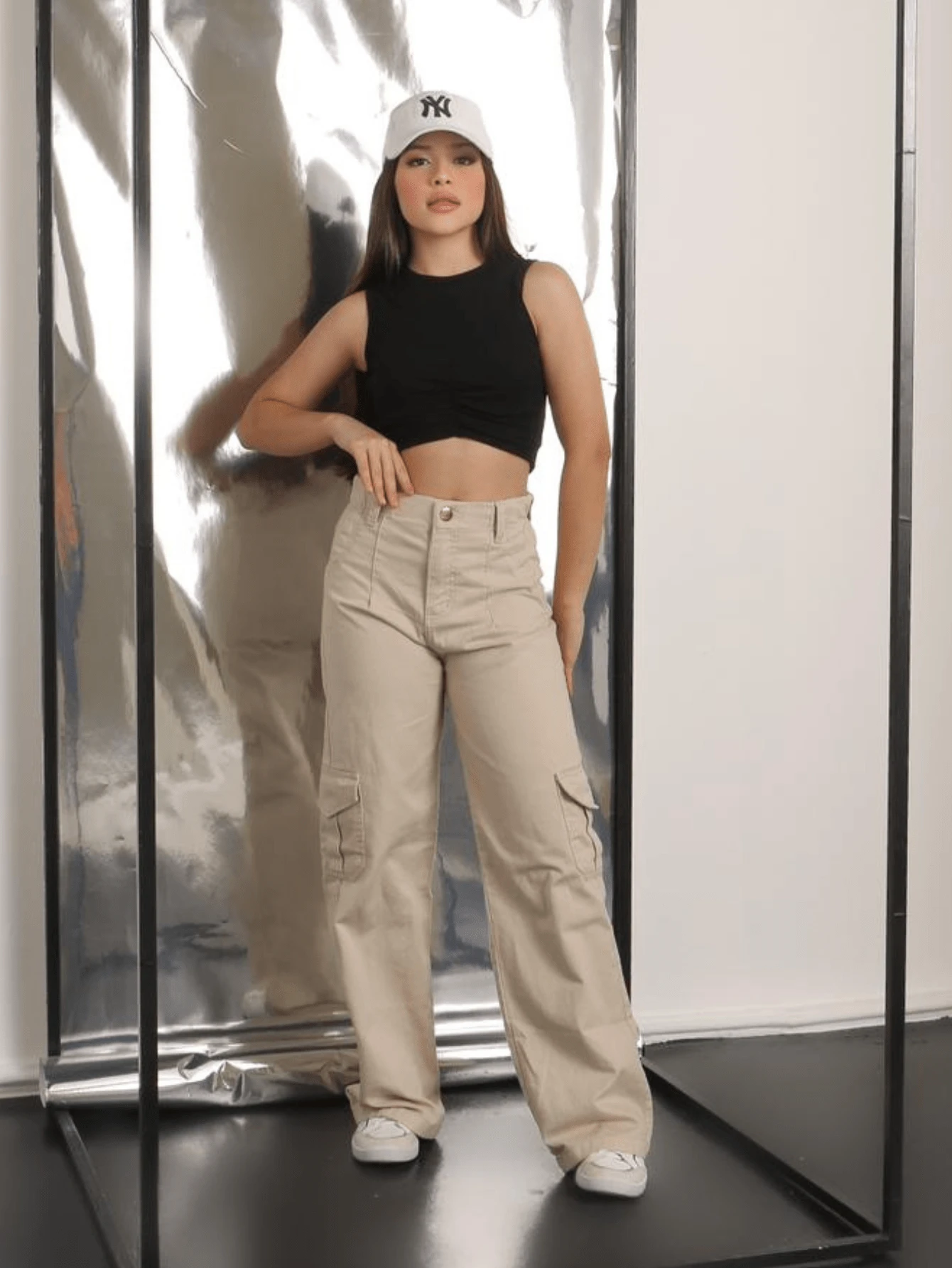 Girls Jeans - Beige - View 1