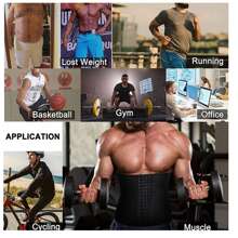 Espartilho Modelador de Cintura para Exercícios ao Ar Livre para Homens, Espartilho Modelador de Cintura Masculino para Controle da Barriga, Embalagem de Suor, Shapewear, Espartilho Modelador de Cintura, Acessórios de Academia