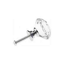 4pcs/set Artificial Crystal Drawer Pull & 4pcs Screw, Modern Diamond Shaped Drawer Handle For Home