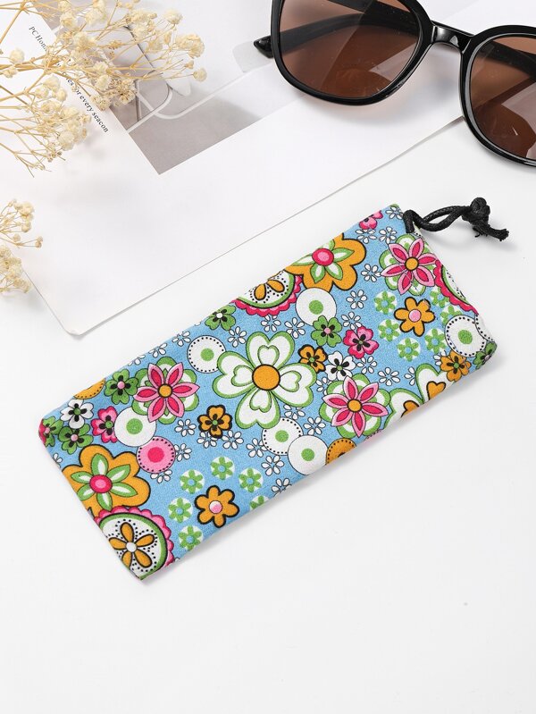Bolsa para gafas con estampado floral