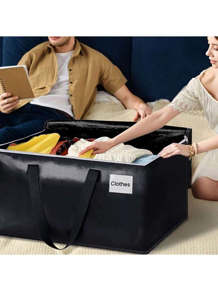 Sacchetti per vestiti in plastica trasparente, extra large, con cerniere, resistenti all'acqua, per traslochi (73 cm x 36 cm x 33 cm