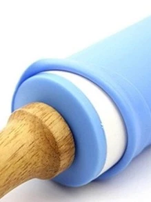 Rolling pin random color Air Fryer Silicone Liners, Reusable Air Fryer Silicone Pot, Non-Stick Rectangle Air Fryer Accessories, Dual Basket - Multicolor - View 5