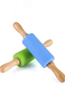 Rolling pin random color Air Fryer Silicone Liners, Reusable Air Fryer Silicone Pot, Non-Stick Rectangle Air Fryer Accessories, Dual Basket - Multicolor - View 6