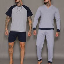 Men Loungewear Sets - Màu Xám nhạt - Xem 2