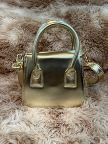 Women Satchels - 金色 - 查看 4