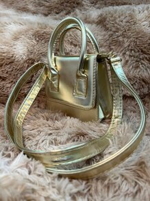 Women Satchels - 金色 - 查看 6