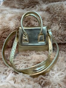 Women Satchels - 金色 - 查看 1