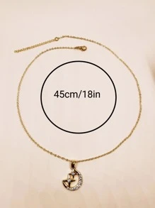 europeo y americano de moda popular mejores amigos Collar colgante Set