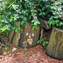 4pcs Creative Tree Face Outdoor Garden Decoration - Multicolor - View 5